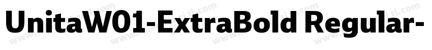 UnitaW01-ExtraBold Regular字体转换